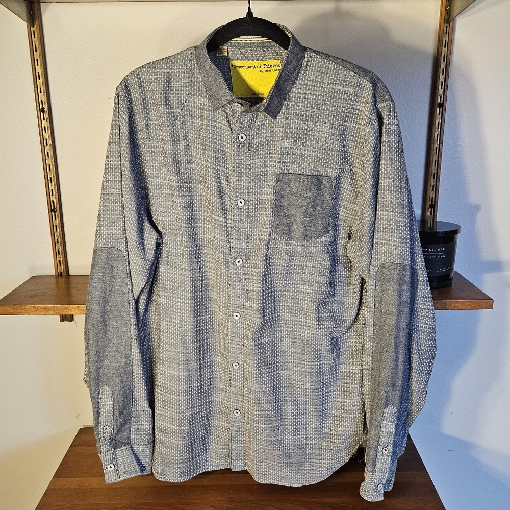 Descendant of Thieves Grey Button Down by Dres Ladro Limited Edition Extra Large